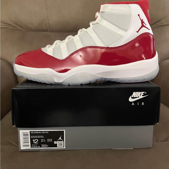 Jordan 11 high cherry reds brand new will send more pictures just inbox me